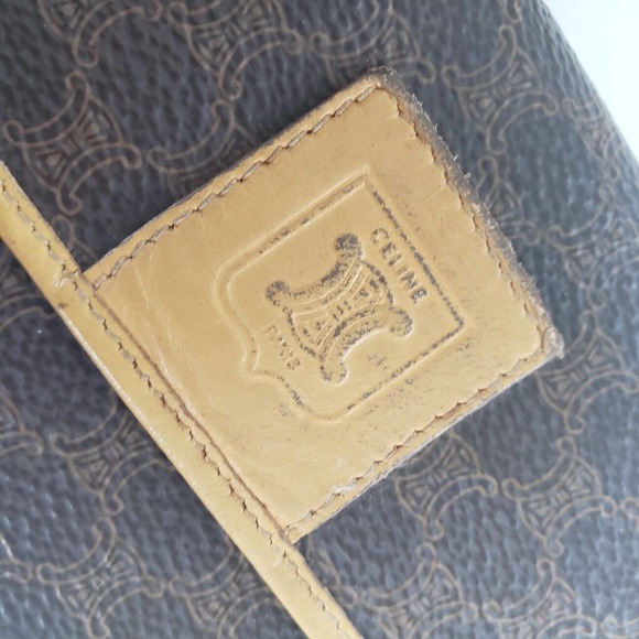 Celine Vintage Medium Envelope Leather Compact Wallet Macadam Brown Unisex Purse - Picture 3 of 10